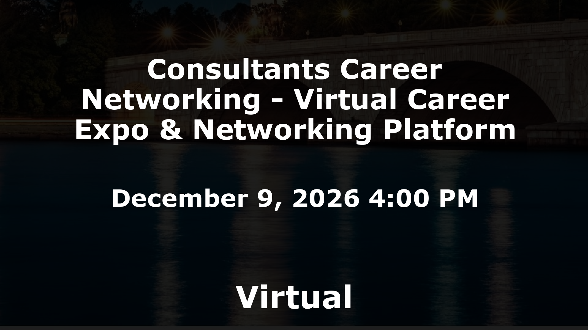 Consultants Career Networking - Virtual Career Expo & Networking Platform event image